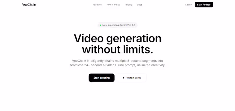 Cover image for VeoChain is an AI-powered video generation tool that overcom...