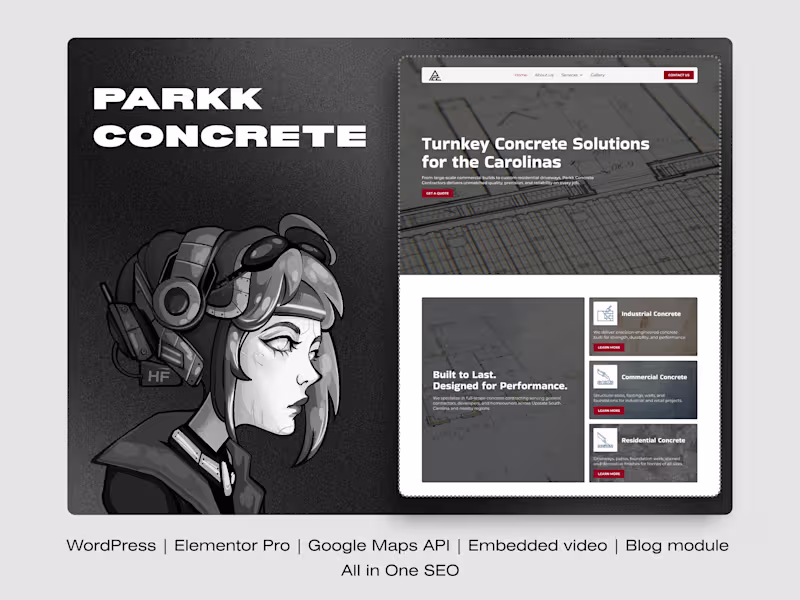 Cover image for Construction Company Website Design and Development