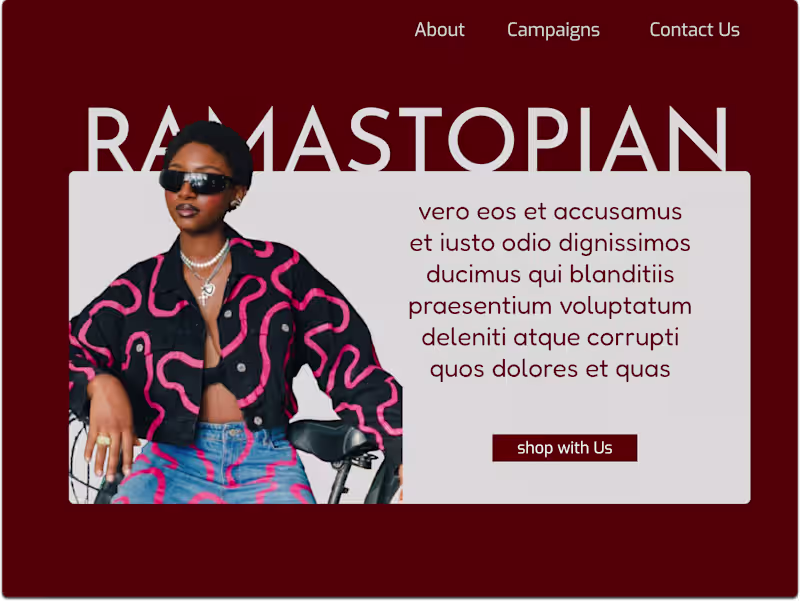 Cover image for Simple fashion brand web design.