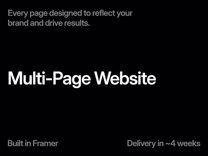 Cover image for Multi-Page Framer Website Design & Development