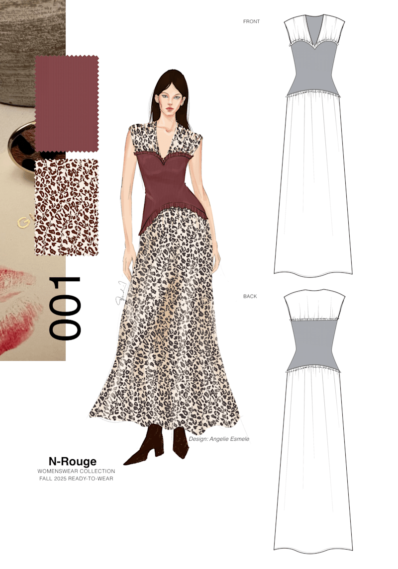 Cover image for Fall 2025 Knit and Satin Print Dress