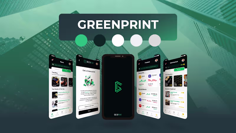 Cover image for UI/UX Design for Greenprint Financial App