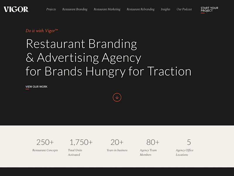 Cover image for Vigor branding | Restaurant Branding Service