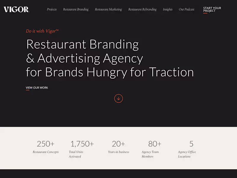 Cover image for Vigor branding | Restaurant Branding Service
