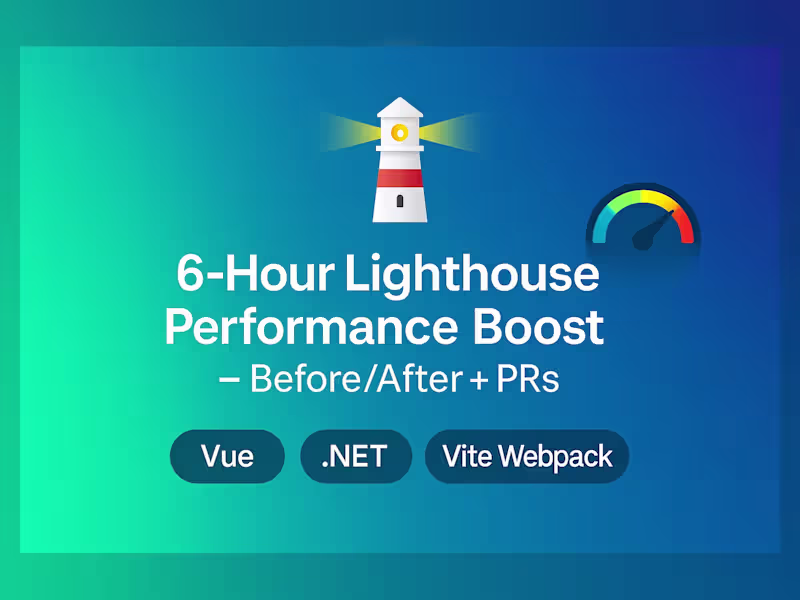 Cover image for 6-Hour Lighthouse Performance Boost
