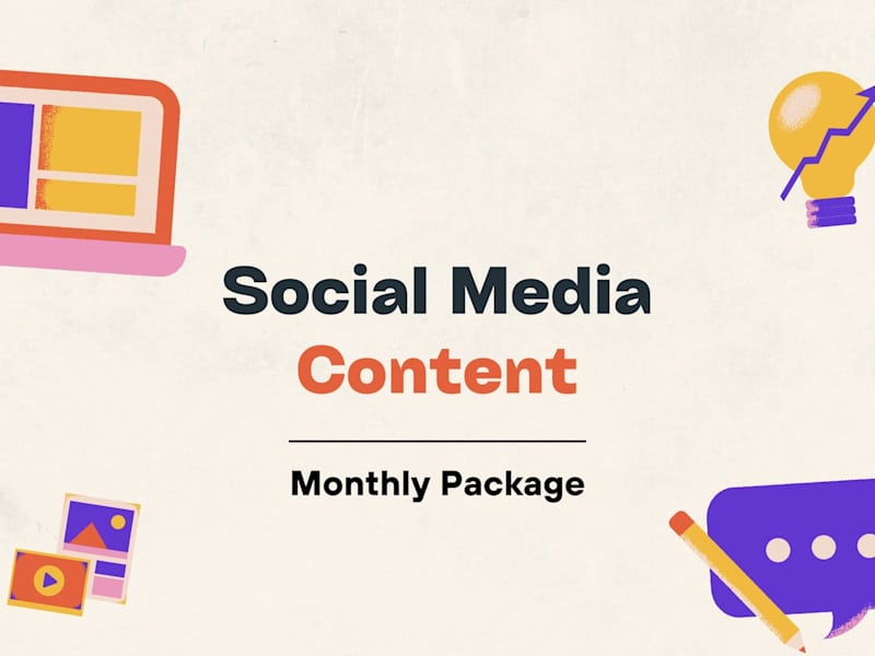 Cover image for Monthly Social Media and Blog Content