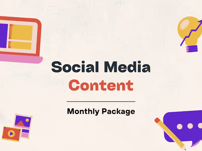 Cover image for Monthly Social Media and Blog Content
