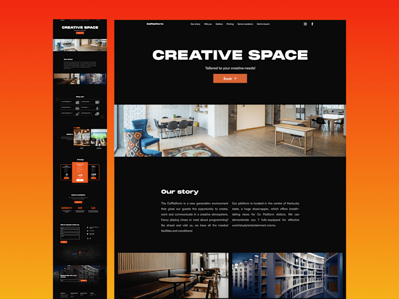Cover image for Co-working landing page