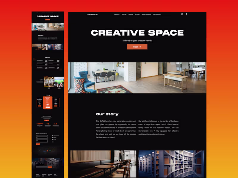 Cover image for Co-working landing page
