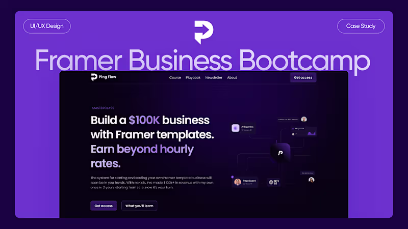 Cover image for Ping Flow Landing Page Design Case Study :: Behance