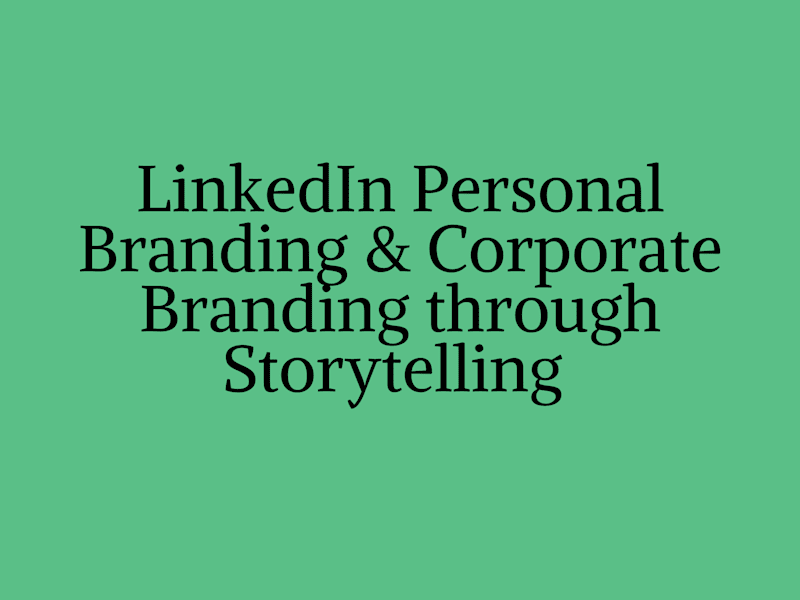 Cover image for Personal Branding & Corporate Branding 