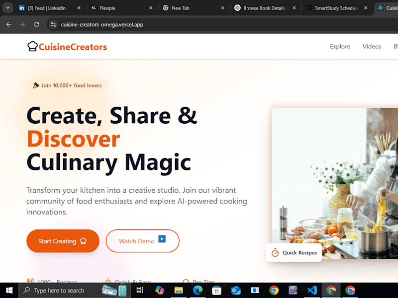 Cover image for Cuisine Creators Recipe Sharing Platform