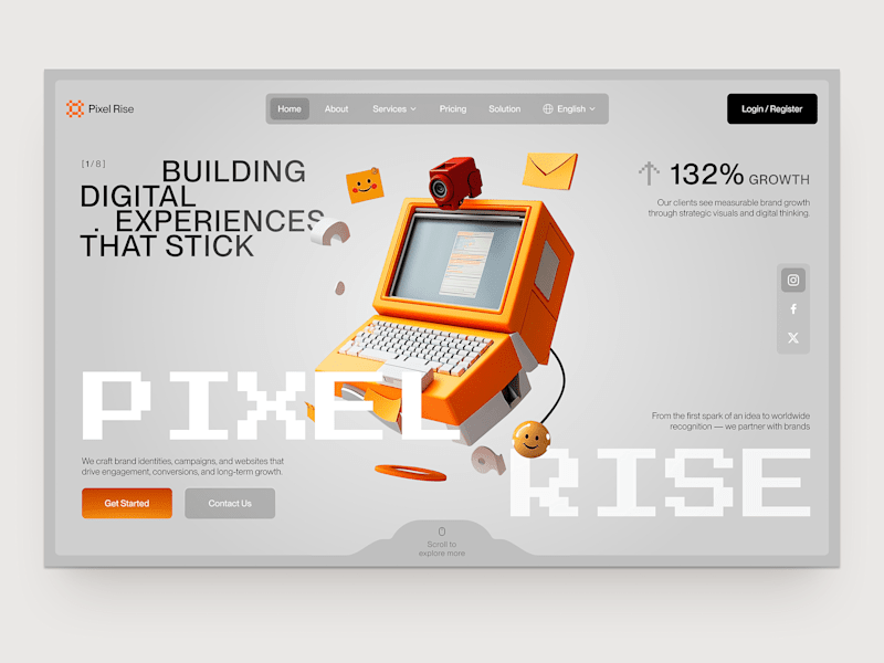 Cover image for Retro-Tech UI Design for Scalable Web Experiences