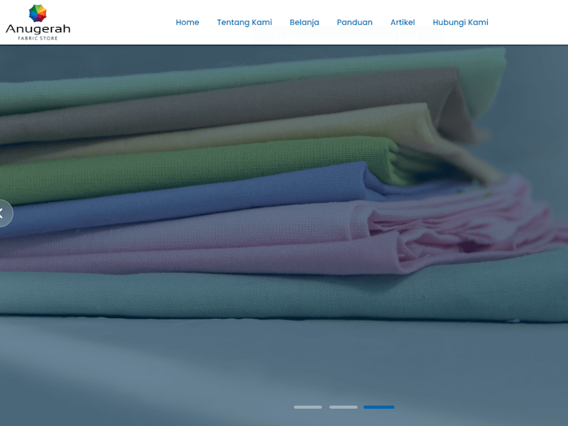 Cover image for Product Catalog Website for Anugerah Fabric Store