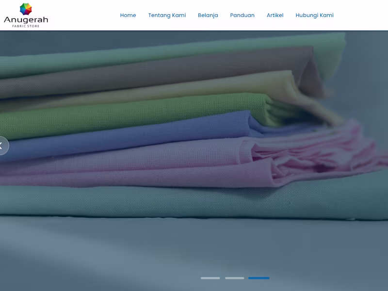 Cover image for Product Catalog Website for Anugerah Fabric Store
