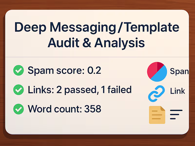 Cover image for Deep Messaging/Template Audit & Analysis