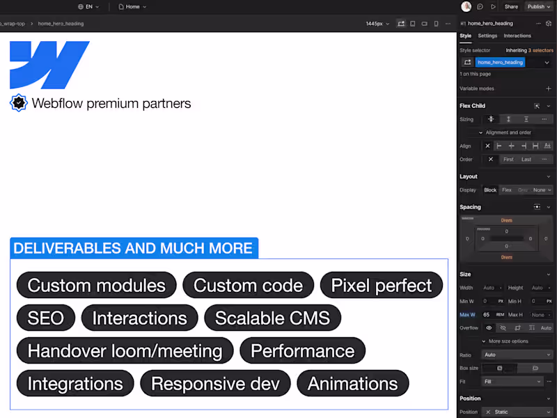 Cover image for Webflow development