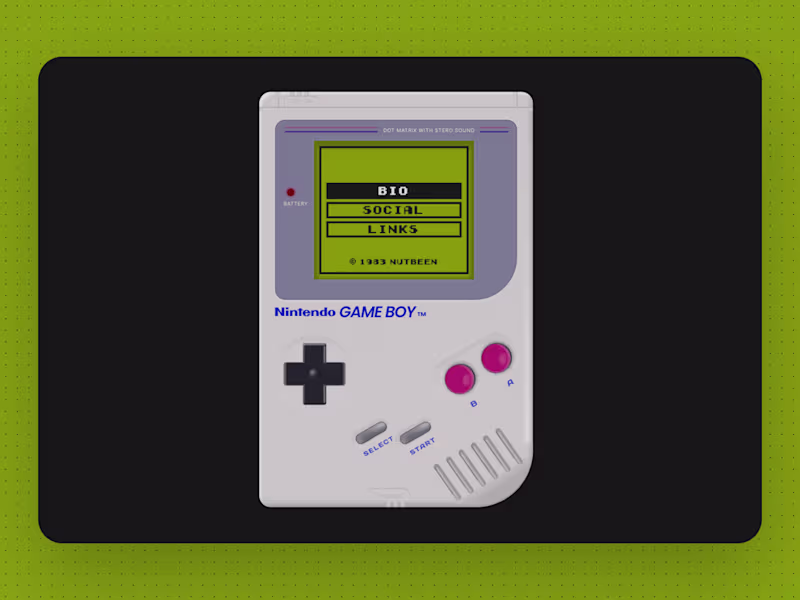 Cover image for Gameboy – Framer Concept Interactive Micro Website