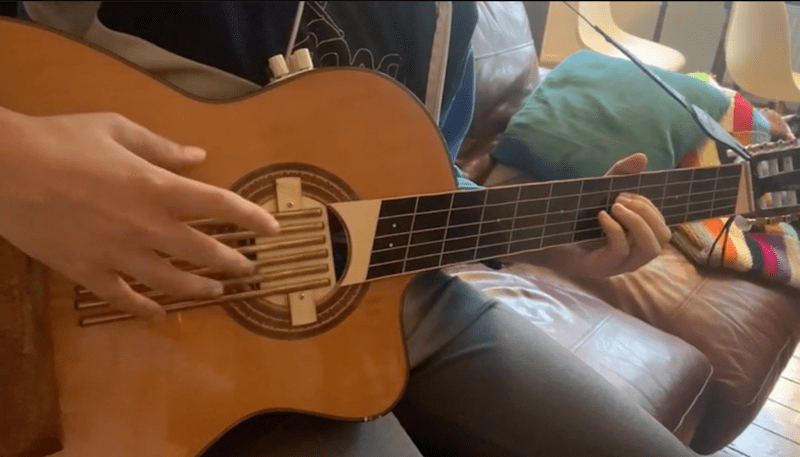 Cover image for Stringless guitar-like instrument