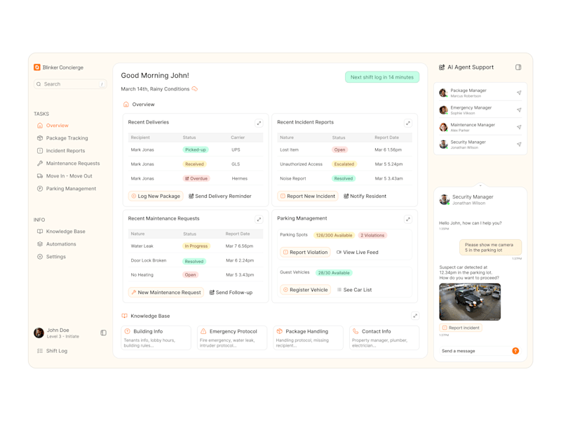 Cover image for Blinker Concierge - Dashboard Design