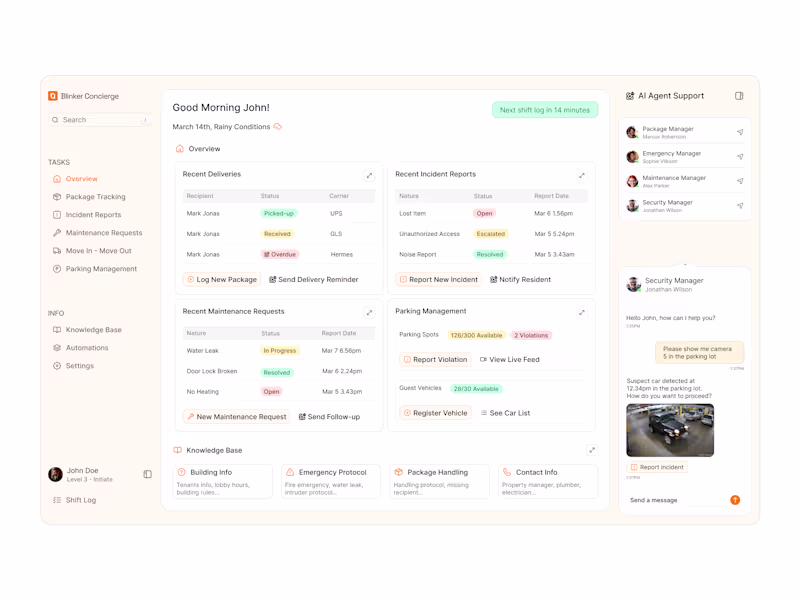 Cover image for Blinker Concierge - Dashboard Design