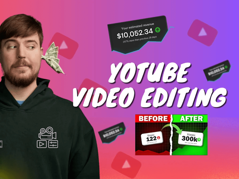 Cover image for I will do professional video editing and YouTube video editing