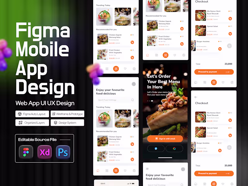 Cover image for Figma Mobile App Design &
