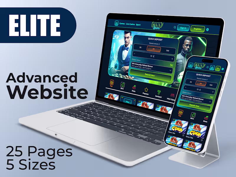 Cover image for Elite Website Package – 25 Pages, 5 Breakpoints, 9 Revisions