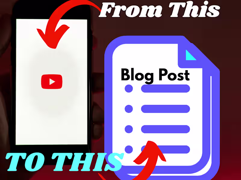 Cover image for Turn Your YouTube Videos into Blog Posts