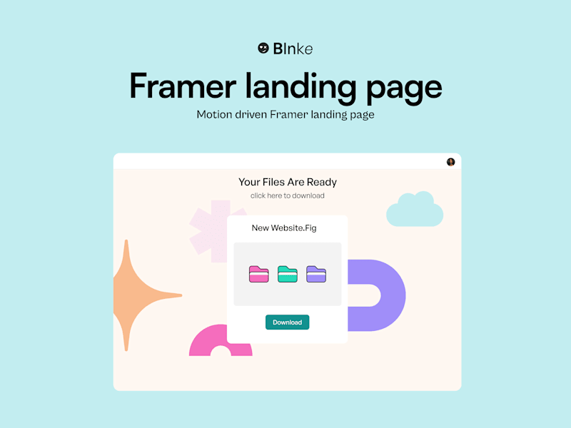 Cover image for Motion-Driven Framer Landing Page