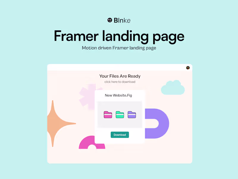 Cover image for Motion-Driven Framer Landing Page