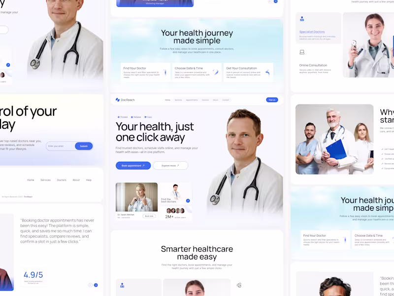Cover image for Online Doctor Booking Website Design