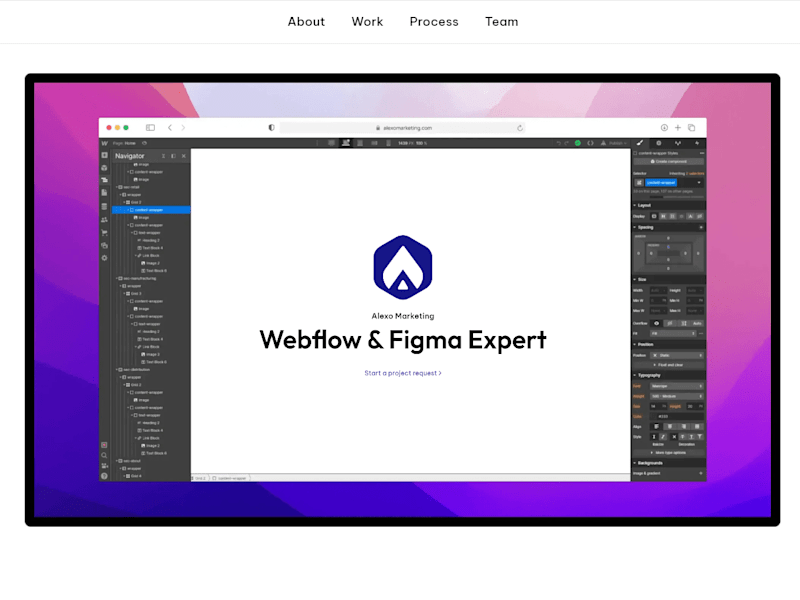 Cover image for Alexo Marketing UI/UX Design & Webflow Development 