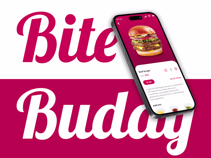 Cover image for Bite Buddy - Food Delivery App Design