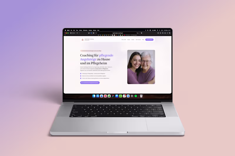 Cover image for Elder Care One-Pager - Framer Build (Angehörigen Coaching)