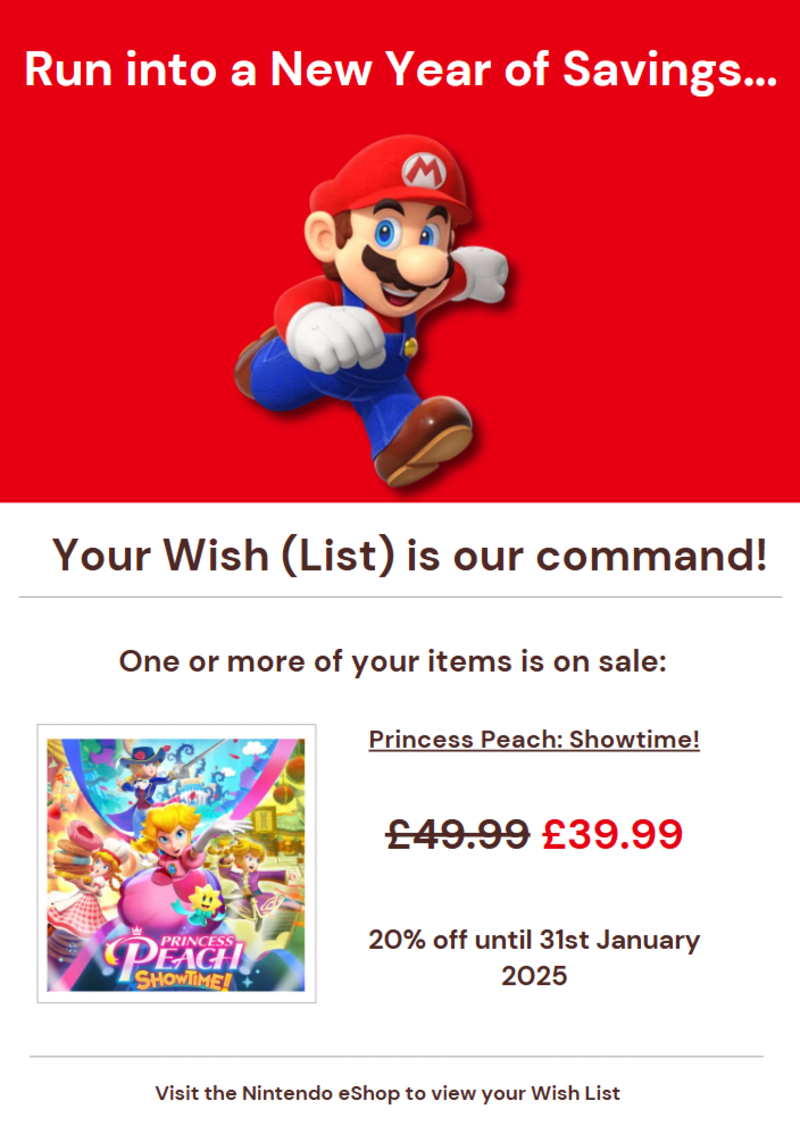 Cover image for Nintendo Marketing Email 
