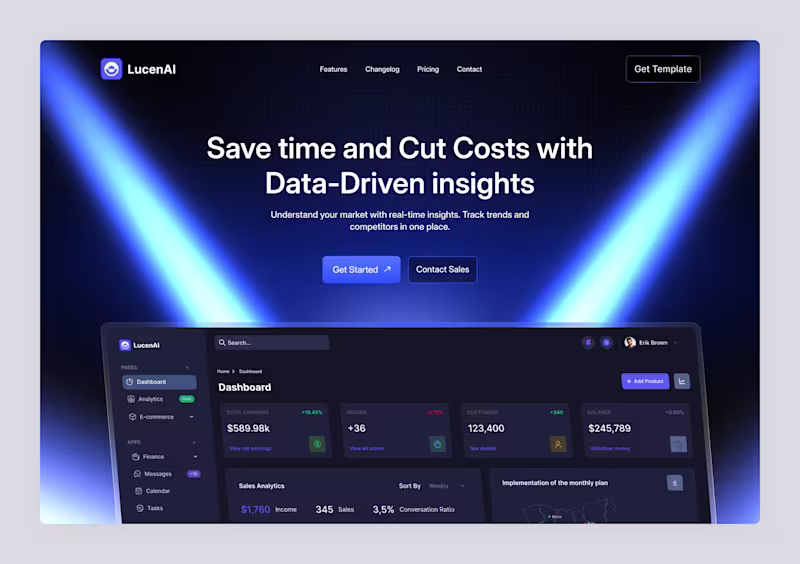Cover image for AI SaaS Landing Page by Faisal Ahmed on Dribbble