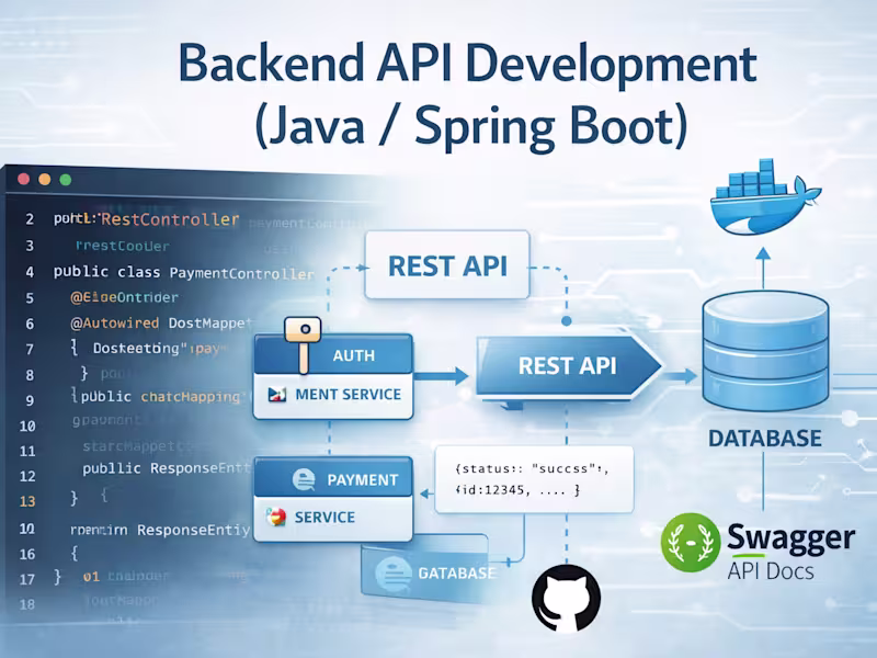 Cover image for Backend API Development (Java / Spring Boot)