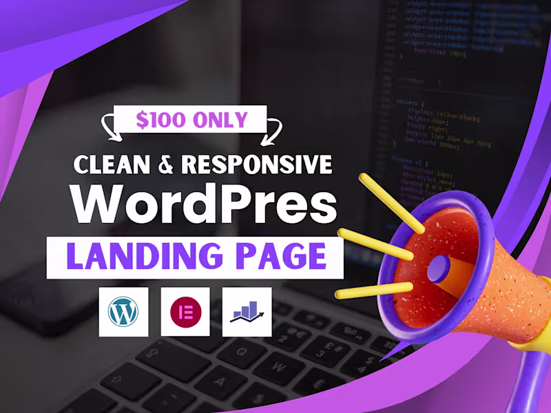 Cover image for I will provide WordPress Landing Page & Elementor Landing Page