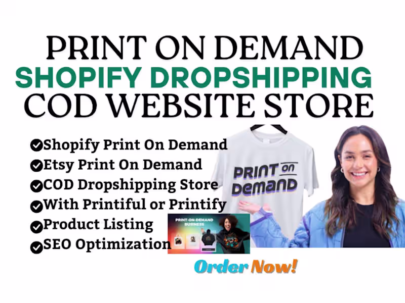 Cover image for I will build shopify pod store design arabic cod dropshipping