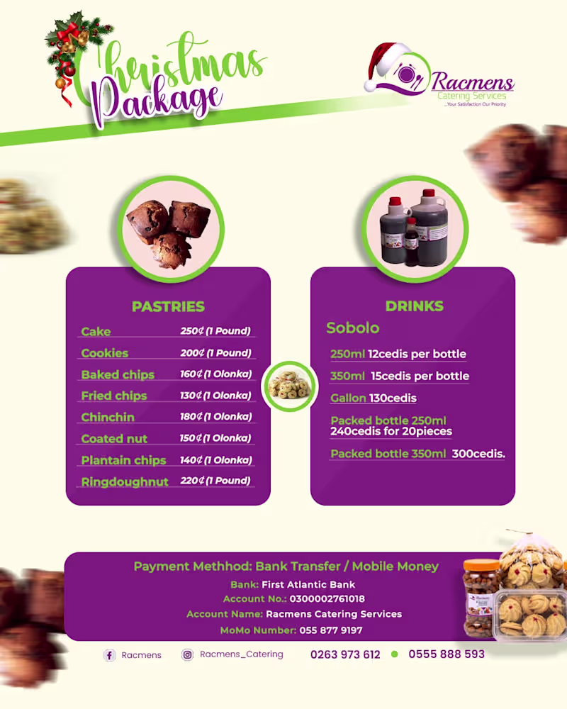 Cover image for Designed a Christmas package menu