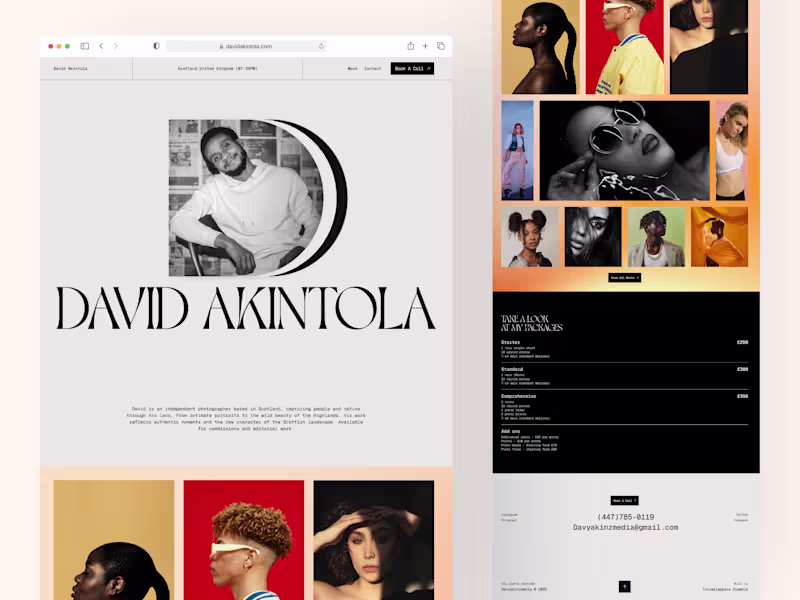 Cover image for Photography Portfolio Website Design