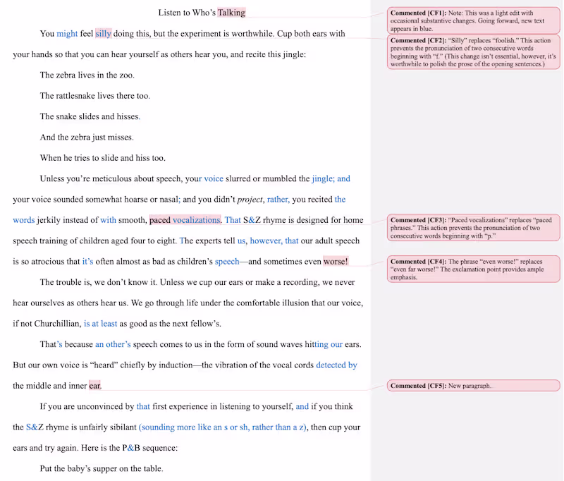 Cover image for Light Edit of an Article