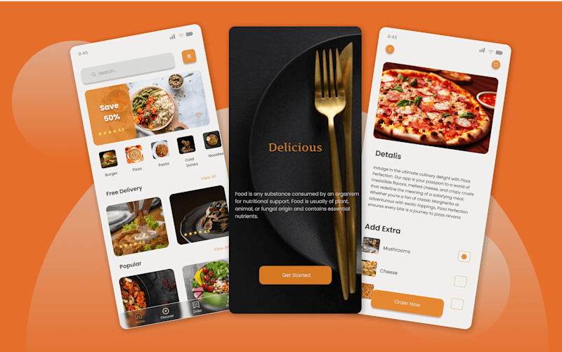 Cover image for UI/UX Design for Food Delivery Mobile App