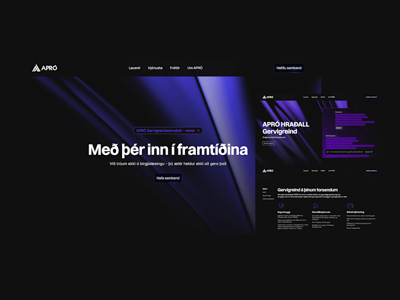 Cover image for APRÓ.is Framer Website Development
