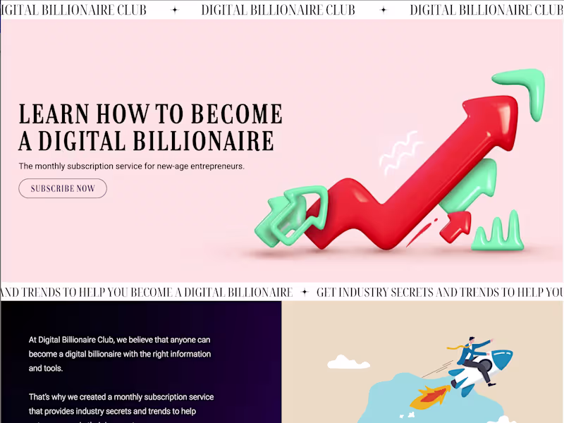 Cover image for Digital Billionaire Club | Exclusive Monthly Secrets On Becomin…