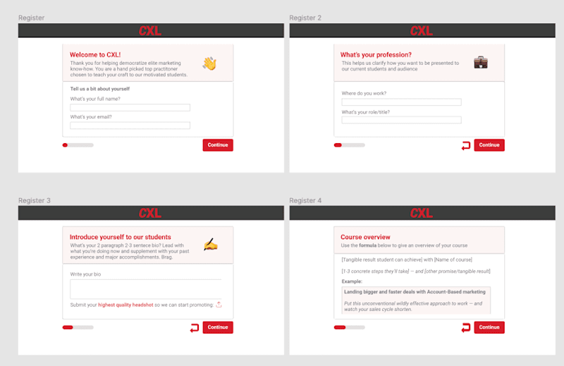 Cover image for CXL Instructor onboarding experience - Figma 