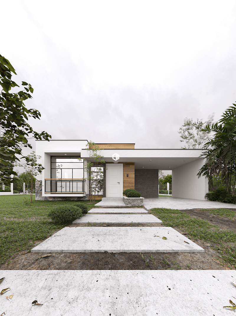 Cover image for Size up this simple single-level home :: Behance