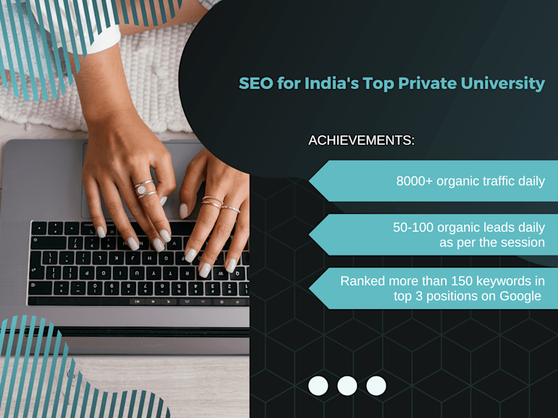 Cover image for SEO for India's Top Private University