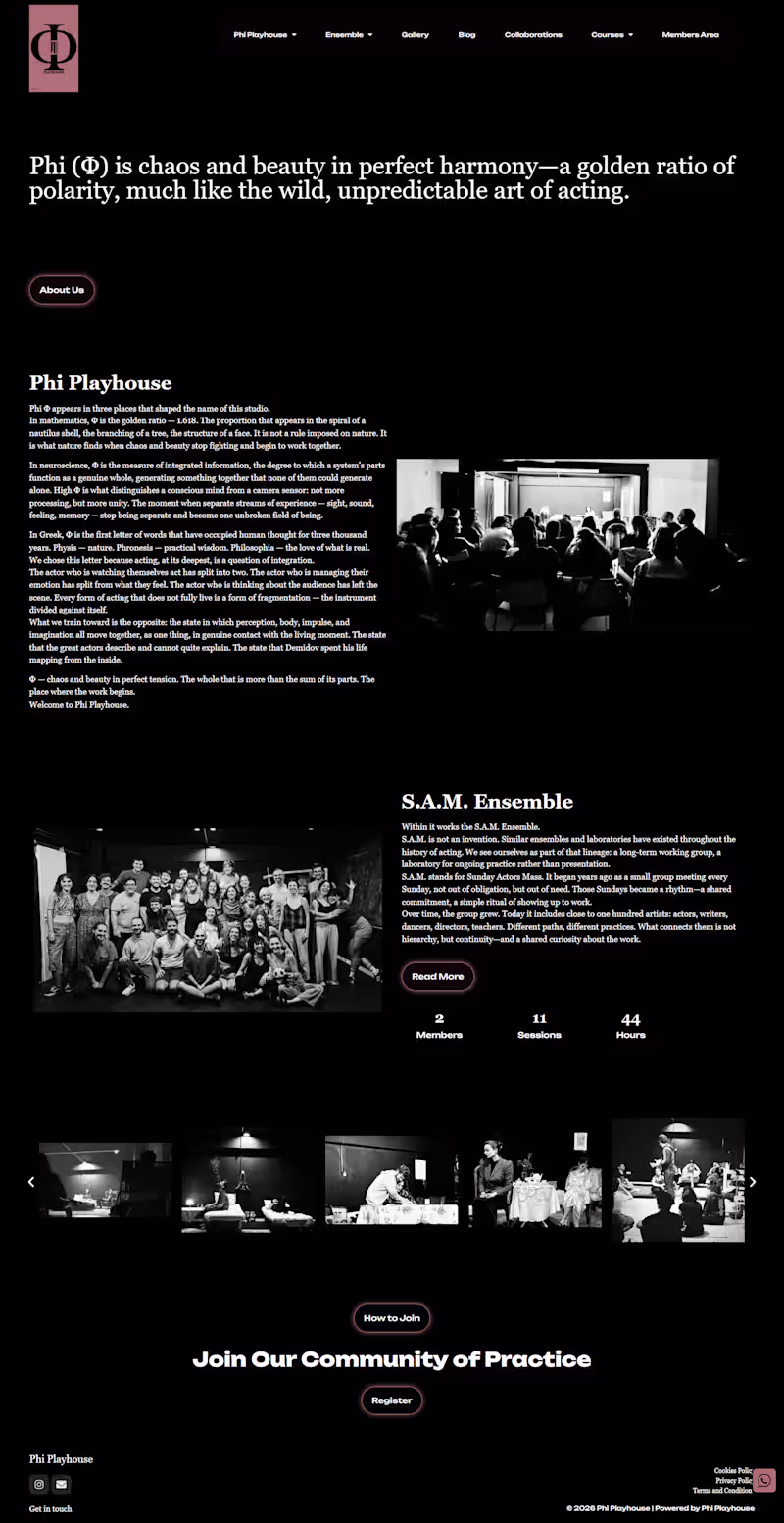 Cover image for Phi Playhouse is the official